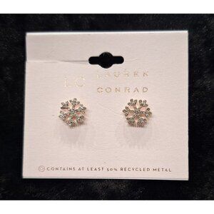 Lauren Conrad Snowflake Crystal Stud Earrings